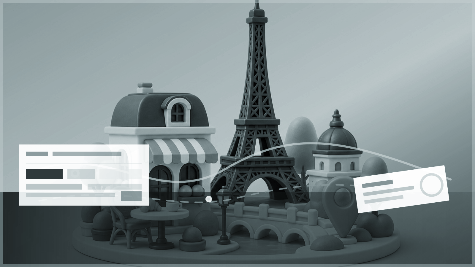 Paris travel miniature